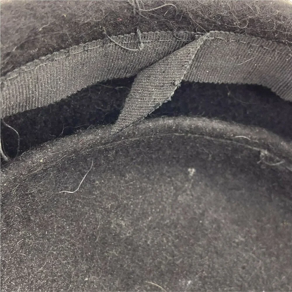 Pillbox Classic Hat Vintage 1950s Shagfelt Womens Black Felted Fur Fitted Retro - Picture 8 of 16